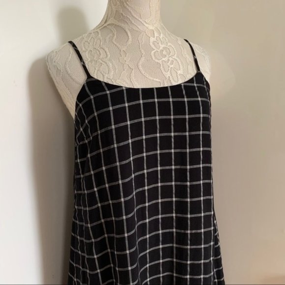 SVILU Slip Dress in Black Windowpane Check sz S - Picture 8 of 16